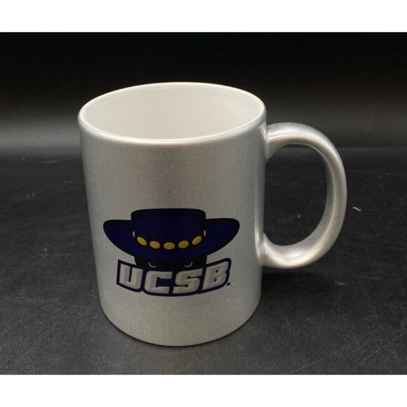 UC Santa Barbara Gauchos Coffee Mug Silver & Purple Hat - Picture 2 of 7